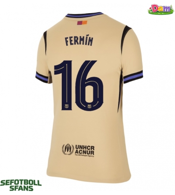 Barcelona Fermin Lopez #16 Bortatröja Kvinnor 2025-26 Kortärmad